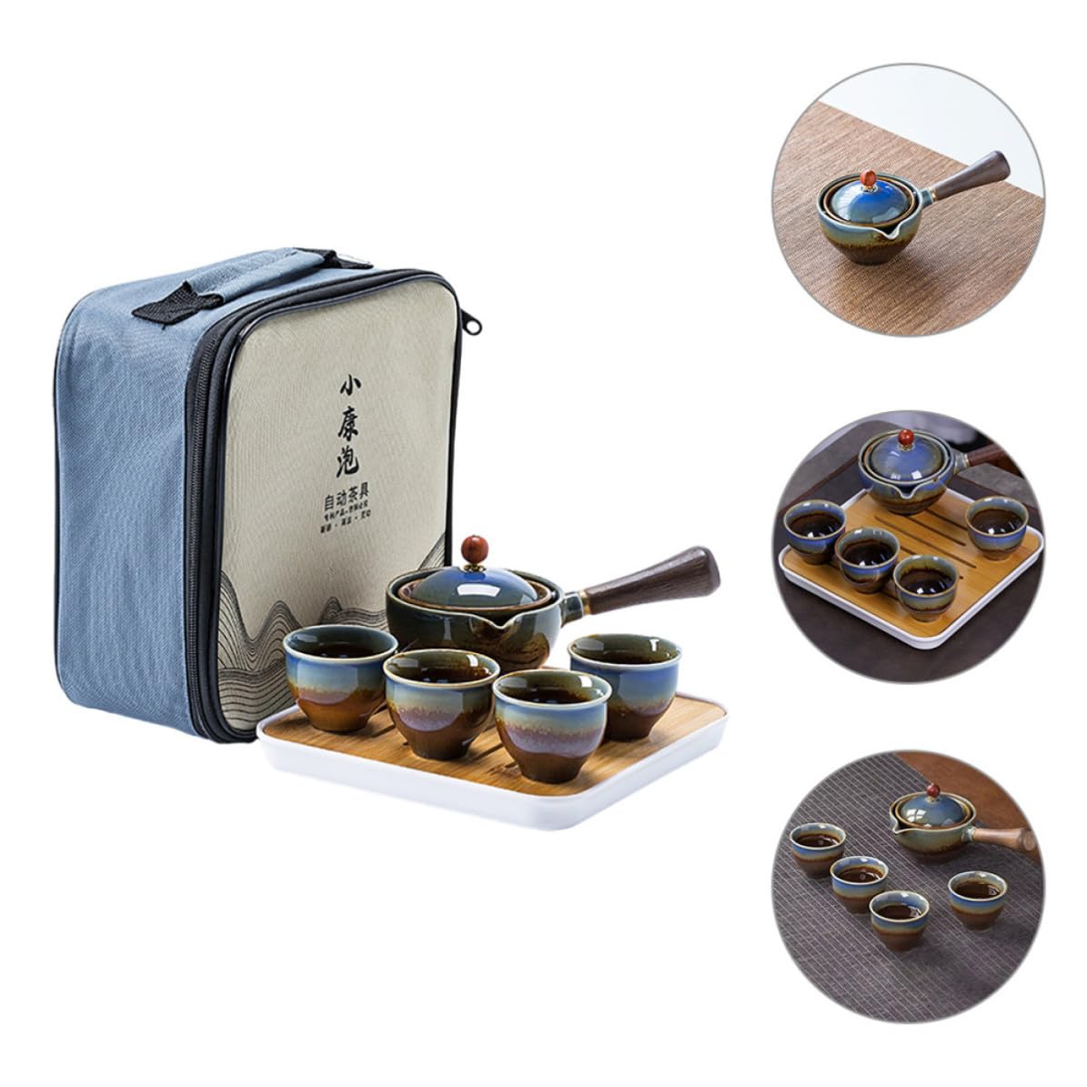 Service à Thé de Voyage en Céramique, Portable, avec Paquet