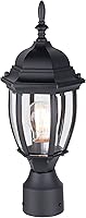 Vista 10 de LIT-PaTH Farol de poste de iluminación para exteriores, base mediana E26 máx. 60 W, carcasa de aluminio más vidrio, acabado blanco mate, paquete de 1