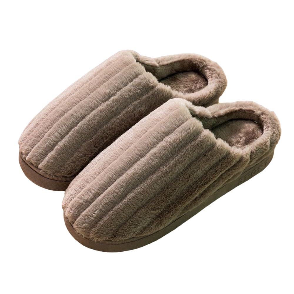 TopiBaazWomen Winter Slipper Soft Fleece Lining Woolen Flip Flop Slides Men Indoor Carpet Spa Home Slipper for Bedroom Sandals