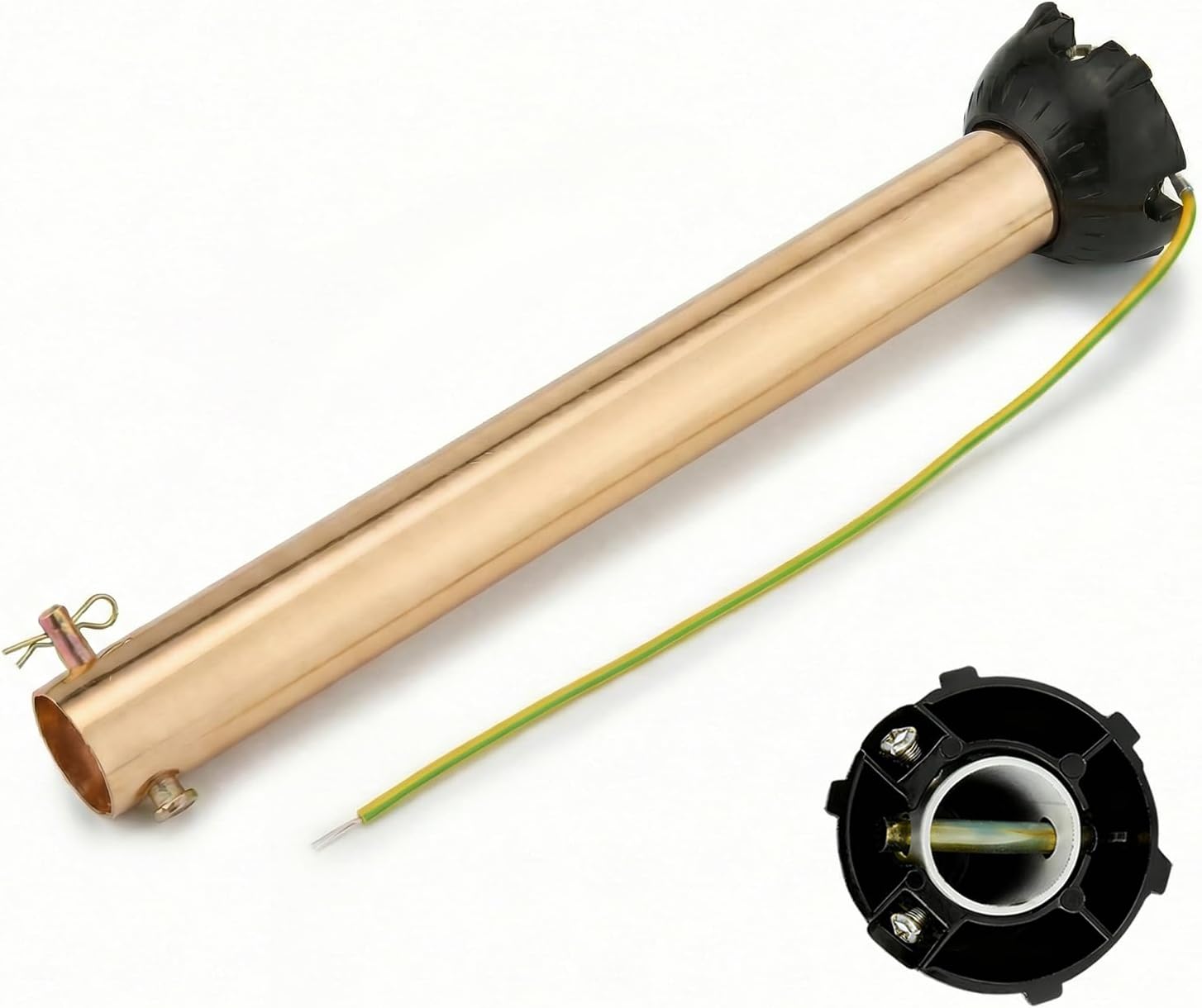 Ceiling Fan Extension Rod,Ceiling Fan Downrod with Ball Head,Downrod Extension for Fan, Outside Diameter, Boom Suitable for a Wide Range of (golden, 18 Inch)