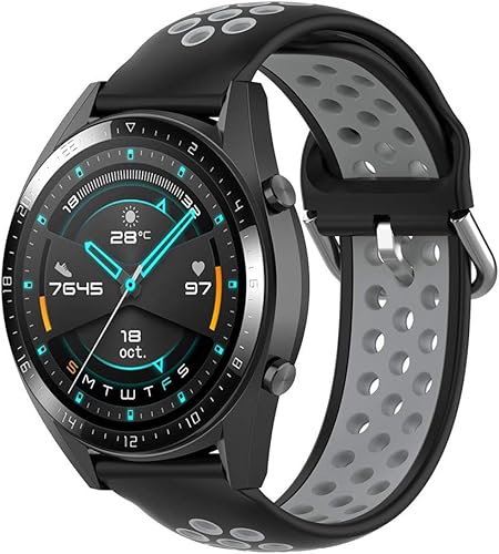 KOMI Compatible for Samsung Galaxy Watch 3 45mmGalaxy Watch 46mmGear S3 FrontierClassic Watch, 22mm Watch Band Quick Release Silicone Breathable