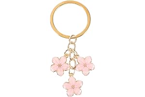 Cherry Blossom Flower Key Chain | Delicate Blossom Pendant & Keyring |...