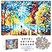 Ulikey Kit de Pintura Rompecabezas por Números, DIY de Pintura al óleo Kits, Bricolaje Kit de Puzzle Pintura por Números con Pinceles y Pinturas Hogar Decoraciones Regalo para Niños, Adultos