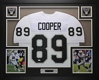 Amari Cooper Autographed White Oakland Jersey - Framed
