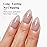 Imtiti Glitter Gel Nail Polish, 0.5 Fl Oz Nude Beige Glitter Polish Soak Off LED U V Gold Shimmer Sparkle DIY Nail Art Starter Manicure Salon Kit