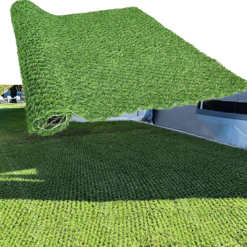 honeypet Outdoor Artificial Grass Turf 3 ft by 4 ft Hybrid Turf Patch Blends in with Natural Grass for Patio Balcony Squares Garden Keeps Paws and Homes Clean