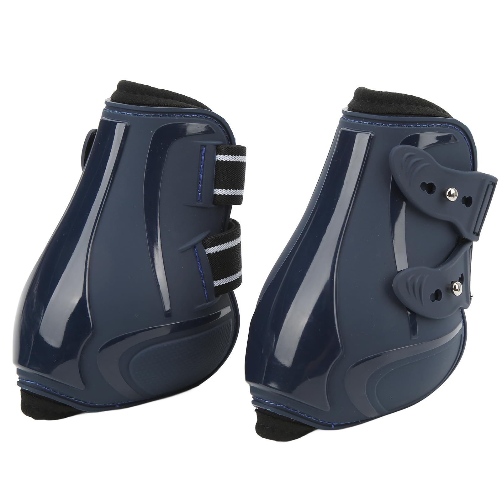 4 Protectores para Patas de Caballo, Botas para tendones de Caballo de Neopreno con absorción de choques y Carcasa Exterior de PU para Montar y Saltar, Forro Transpirable para Uso