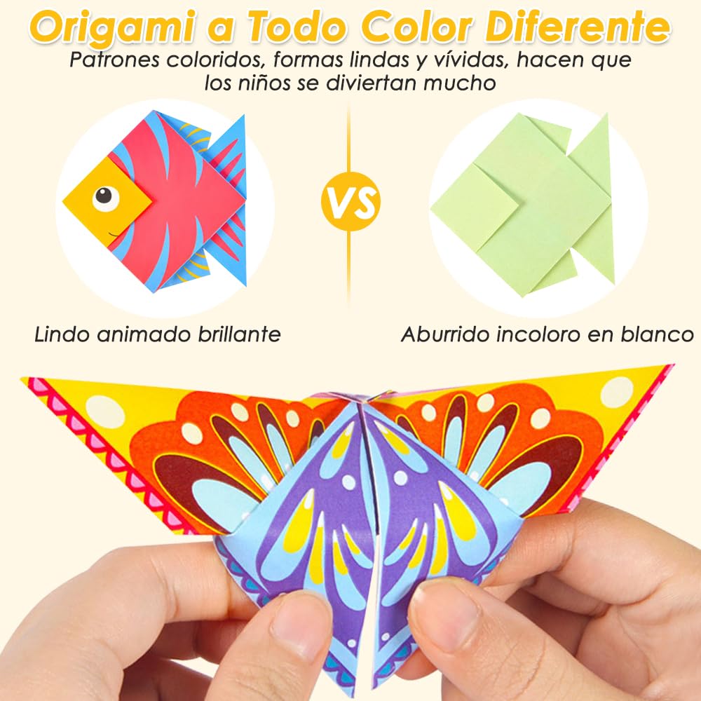 400 Hojas De Papel De Origami De Colores - 9,5x9,5 Cm, Gradientes, Para Manualidades Y Niños