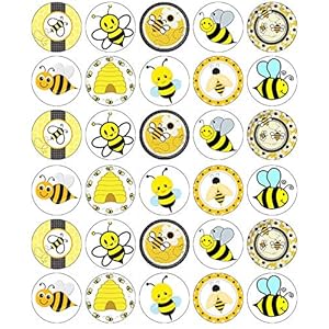 30 Bumble Bees Cupcake Toppers Edible Wafer Paper Fairy Cake Toppers Verjaardagstaarten