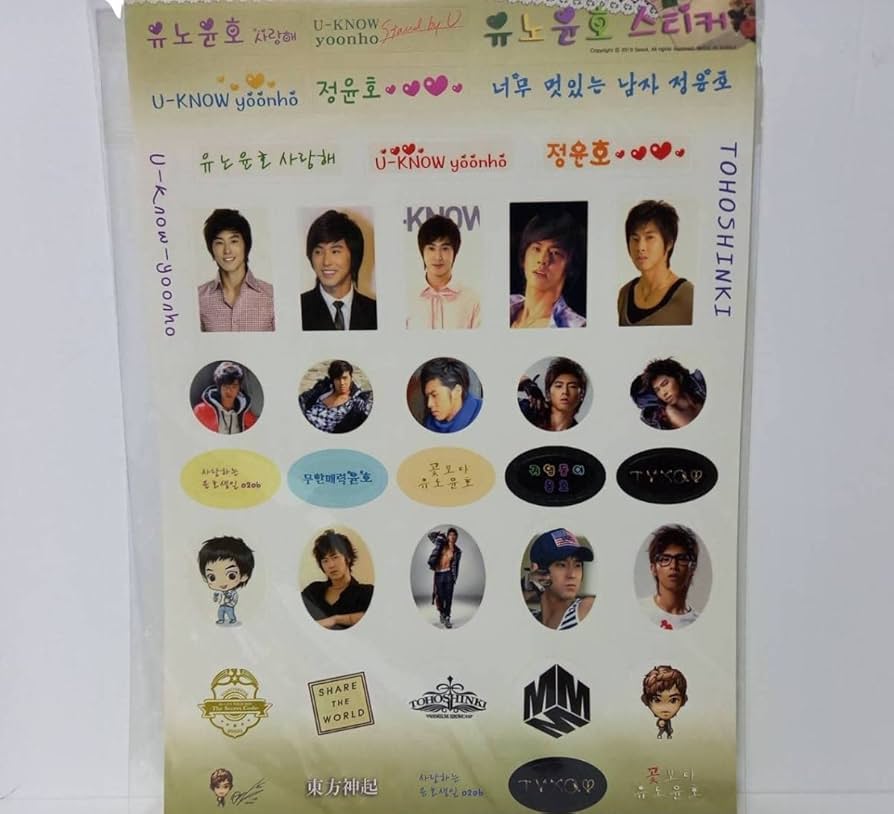 Amazon.co.jp: 東方神起ユノ ユンホ下敷き & シール ステッカー