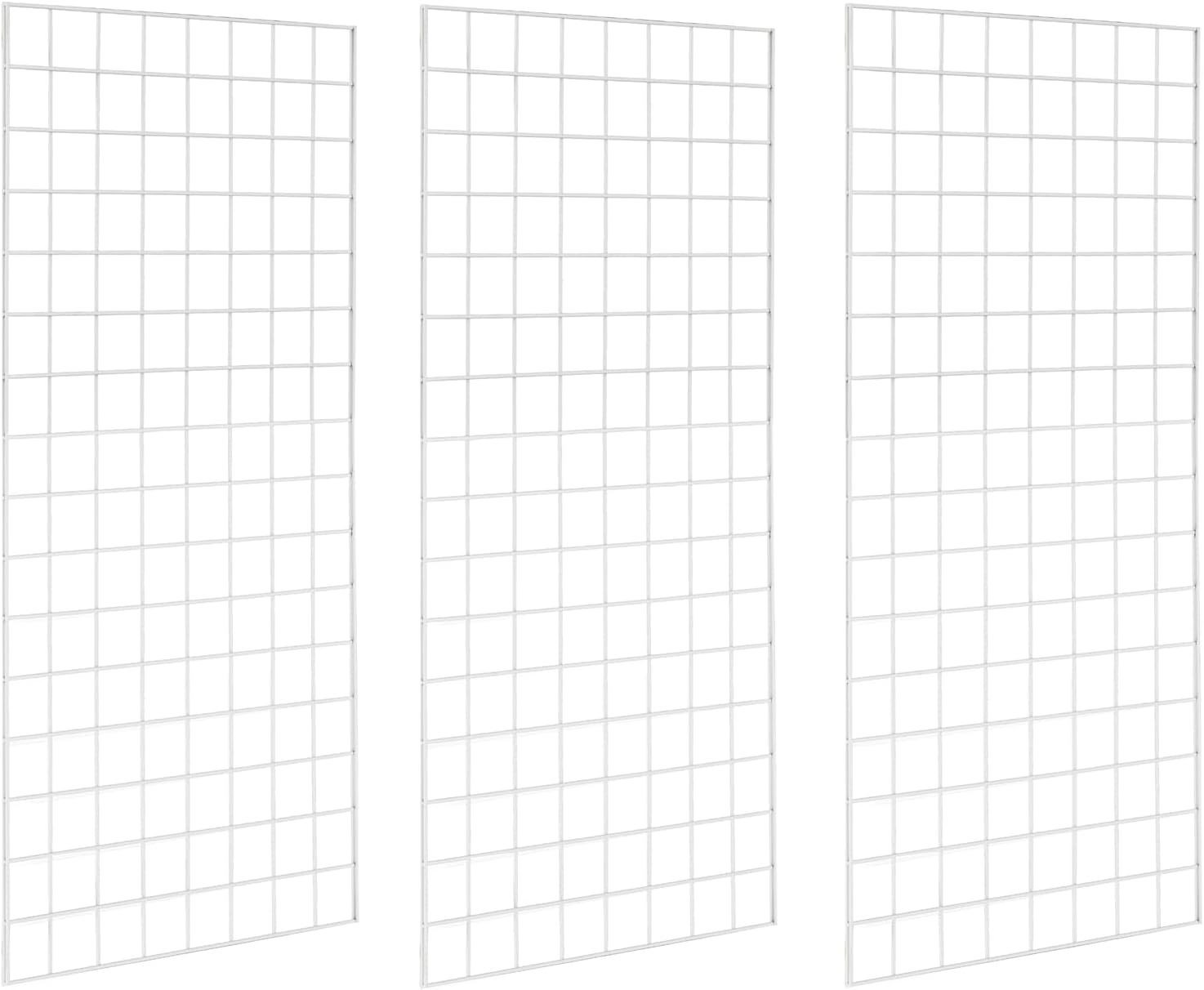 Commercial Grade Gridwall Panels – Heavy Duty Grid Panel for Any Retail Display, 2’ Width x 4’ Height, 3 Gridwall Panels Per Carton (White Finish)