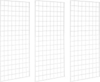 Vista 1 de Paneles de rejilla de grado comercial – Panel de rejilla resistente para cualquier exhibición minorista, 2 pies de ancho x 4 pies de alto, 3 paneles