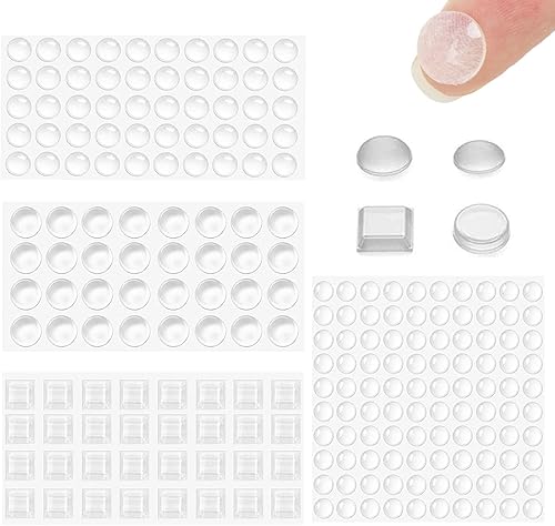 Miniatura 8 de LOMIMOS 200 piezas de parachoques para puerta de gabinete, suave autoadhesivo, transparente, amortiguador de sonido, almohadilla protectora de goma