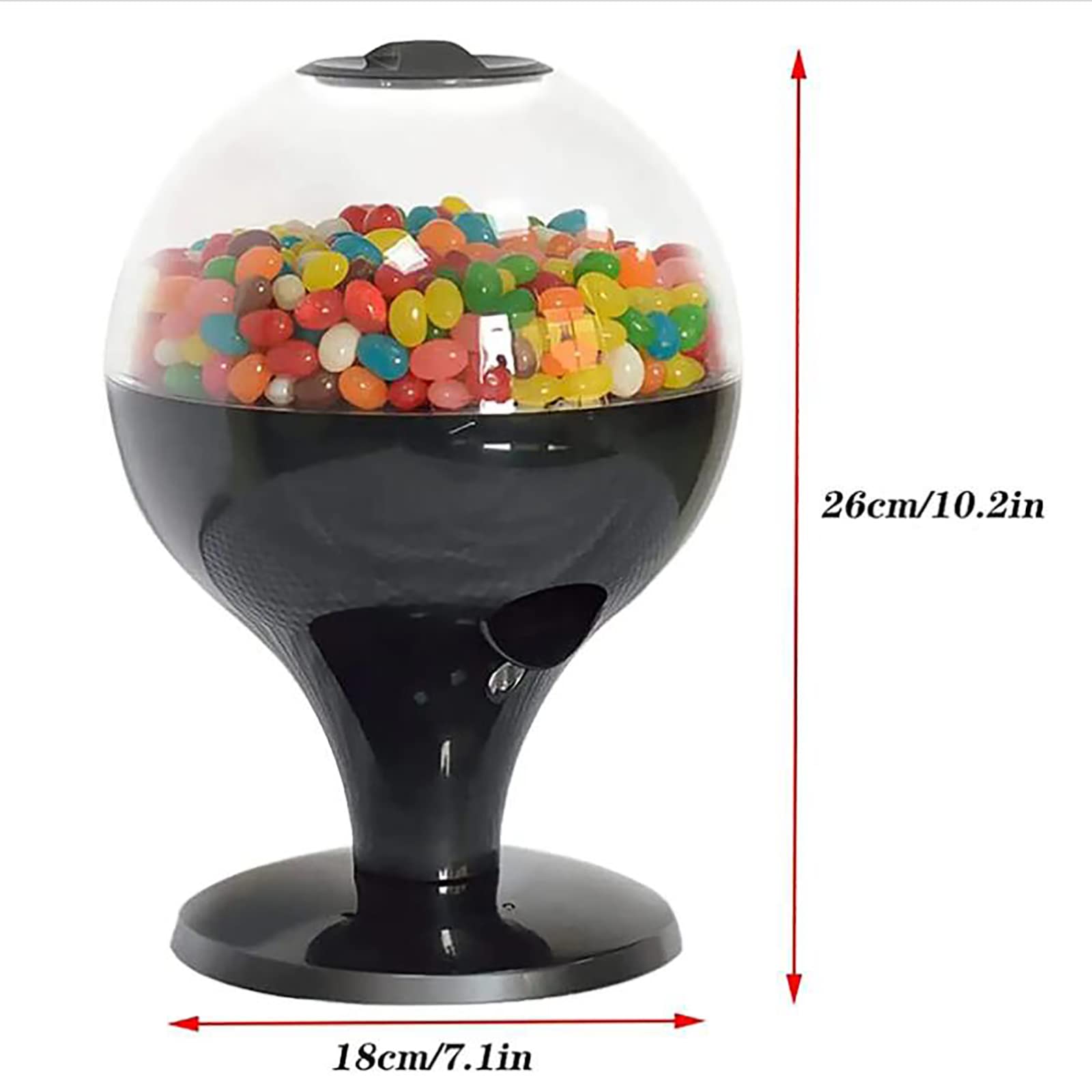 Distributore automatico di caramelle, macchina per dolci attivata al tocco, contiene 1000 ml di capacità, altezza 260 mm, facile da usare, perfetto per gomme da masticare, noci e snack
