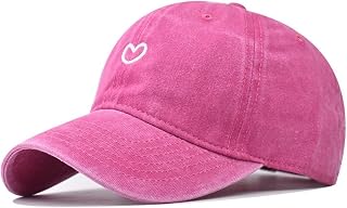Gorro a prueba de sudor, resistente al viento, sombrero sofisticado unisex, elegante con bordado de corazón, estilos vintage, sombreros de moda femenina, color rojo rosa