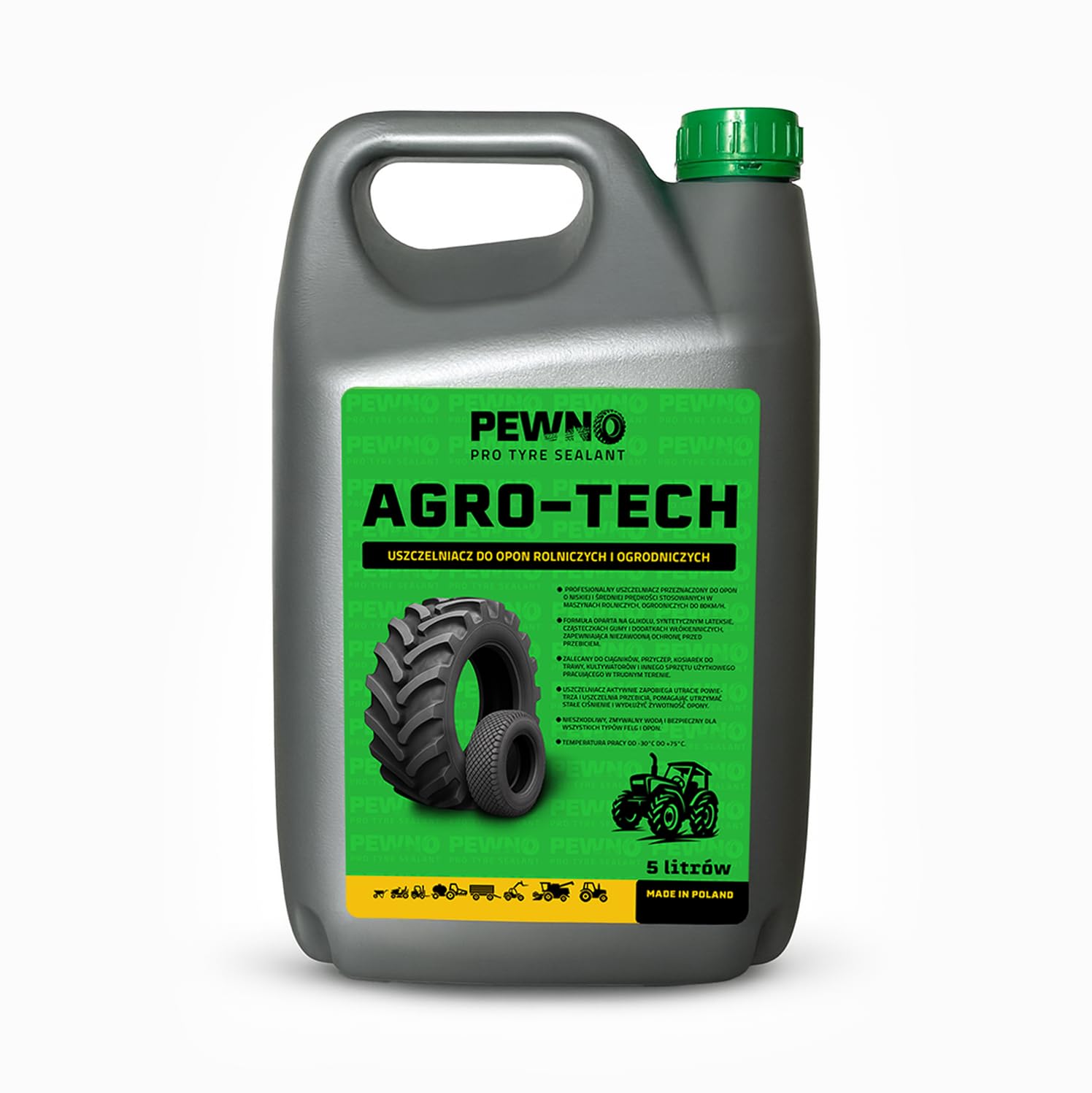 Mastic Anti-Crevaison - Produit d’Étanchéité pour Pneus – pour Tracteurs et Machines Agricoles, Remorques de Champ, Brouettes, Pulvérisateurs – pour Pneus avec ou sans Chambre à Air - 5 L