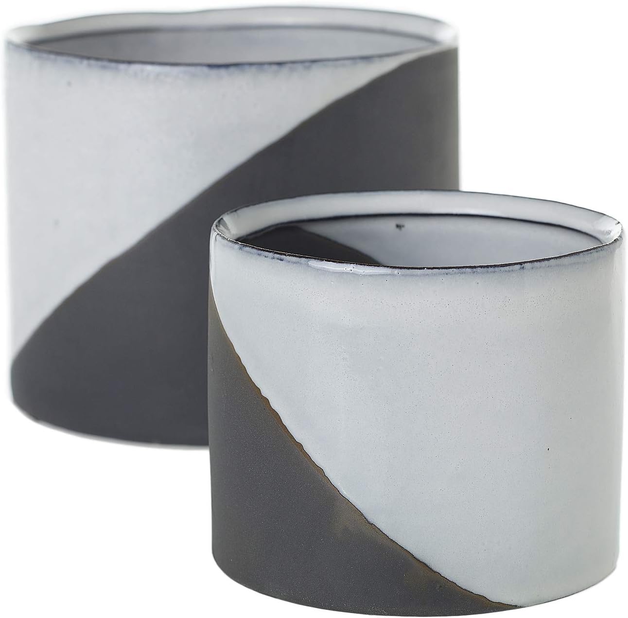 Deuces Ceramic Vases | Modern Pot Decor for Home or Office l Indoor and Outdoor Planter for Any Event Decorations (6.75"x 5.5")