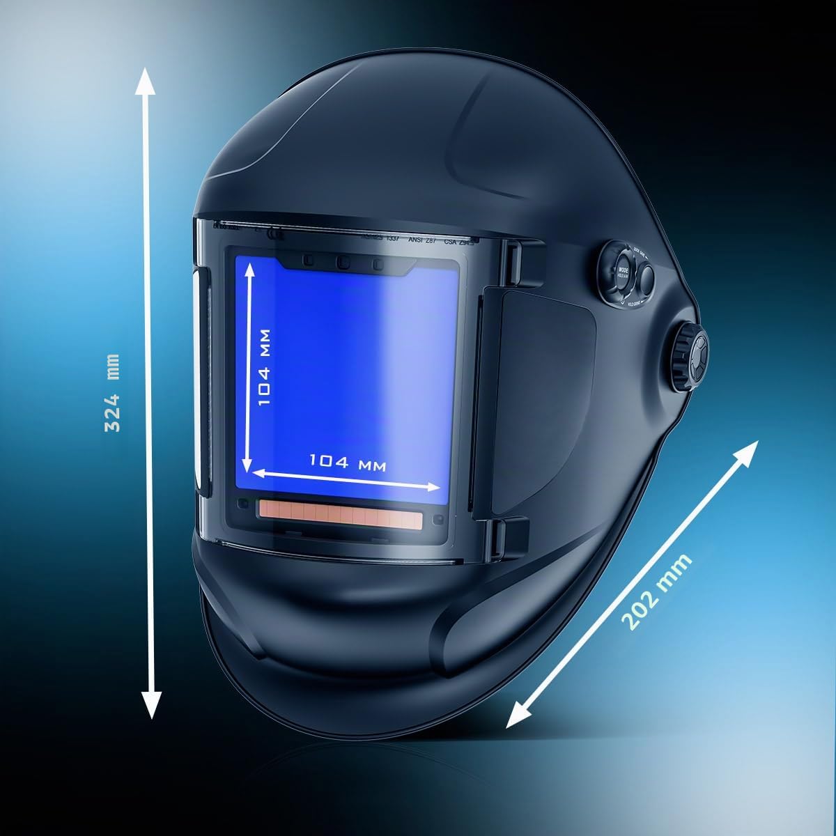 STAHLWERK Casco de Soldadura automático 3 en 1 Titan – True Colour, oscurecimiento automático DIN 4-14, Memoria de Trabajos, Clase óptica 1/1/1/1, Campo de visión 104 x 104 mm, Pantalla de Soldadura