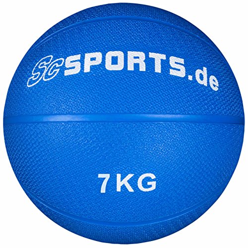 ® Medizinball für Variables Training, Gewichtsball aus texturiertem Gummi für optimalen Grip, Gewicht 6 kg