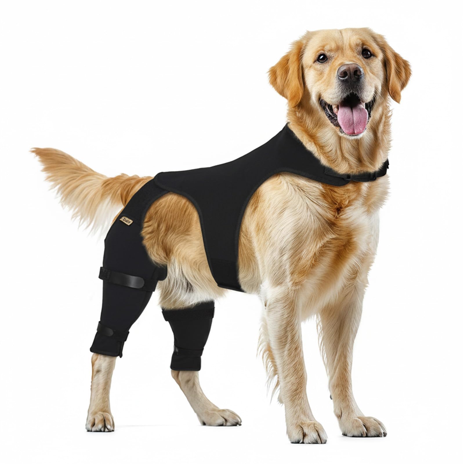 Photo 1 of Supet Dog Rear Leg Sleeve to Stop Licking, Soft Breathable Back Leg Recovery Cover for TPLO CCL Surgery, Belly Opening for Male and Female Dogs, Cone Alternative