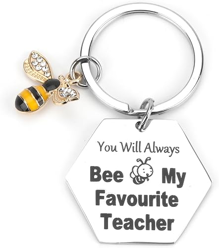 SHTALHST Teacher Keychain Appreciation Teachers Gift Bee Teachers Week Keychains