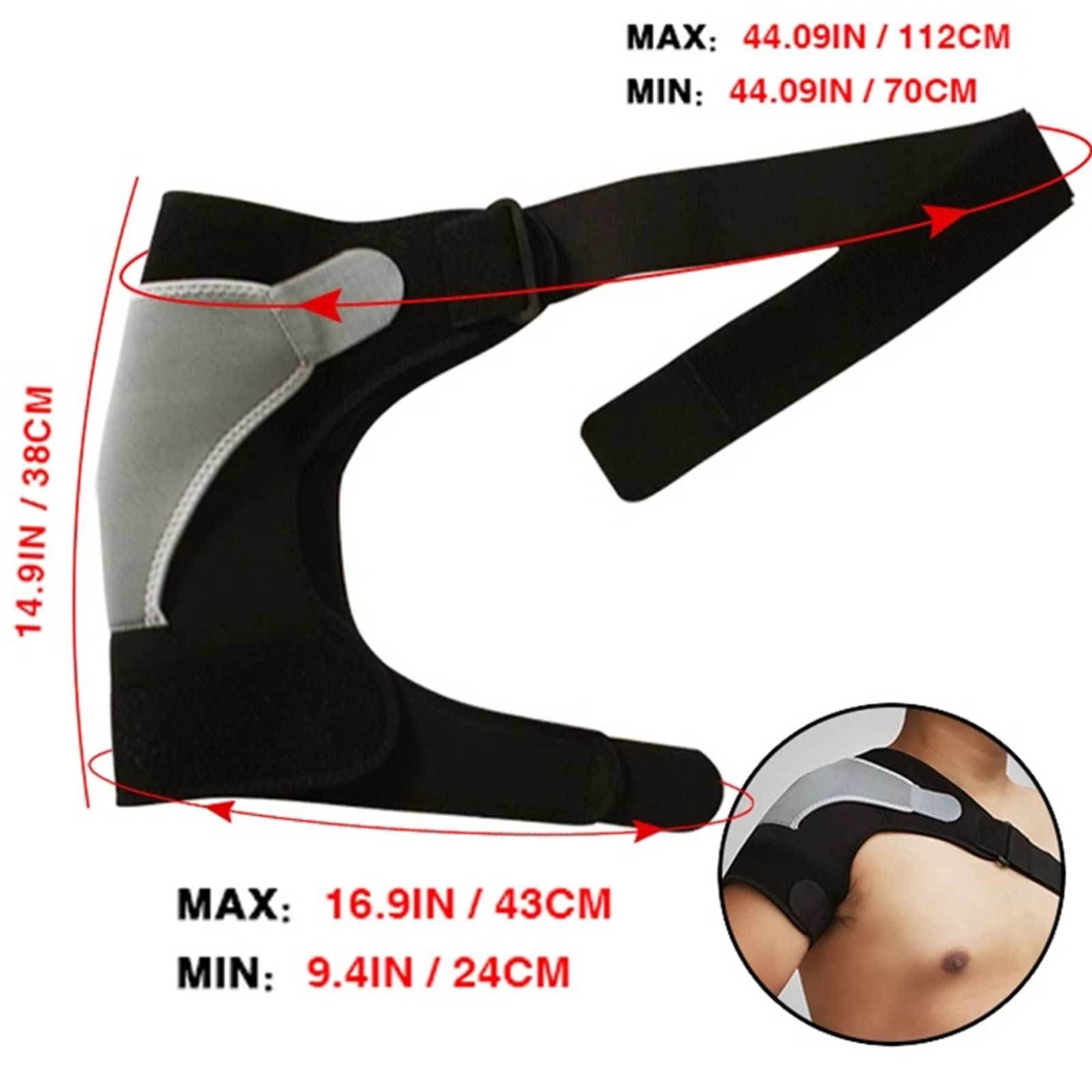 AADECOR Tutore di Supporto per Spalla Regolabile per Cuffia dei rotatori Strappata - Sollievo dal Dolore alla Spalla, Supporto e Compressione - Fascia per Le Maniche per Uomini e Donne,Left