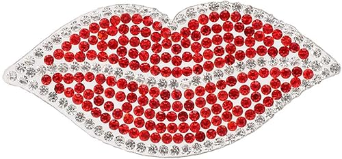 Miniatura 8 de TOPINCN 20 piezas de diamantes de imitación de labios rojos de resina de cristal caliente decoración de ropa accesorios DIY clip de pelo adorno