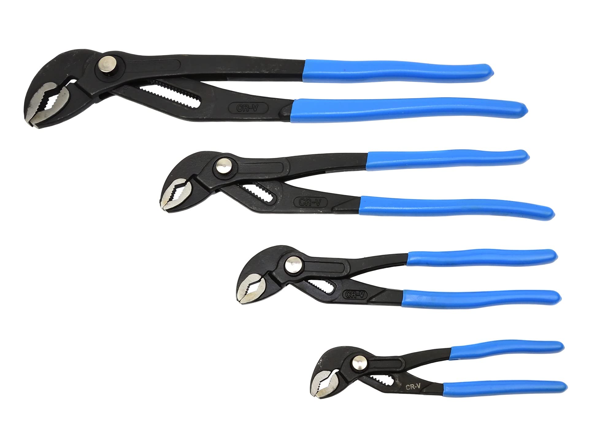SET PINZE POLIGRIP 4PZ CON PULSANTE REGOLABILI PAPPAGALLO 175 250 300 400 mm