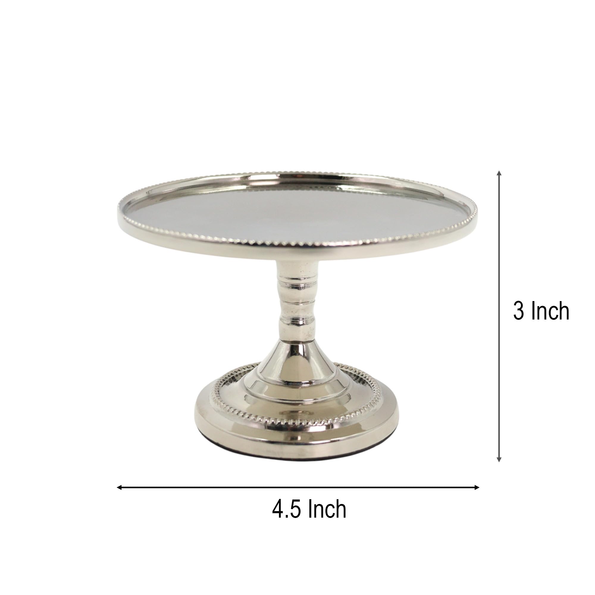 Hosley Set of 2 Metal Pillar Candle Holders 3 Inch High Candle Stands Ideal Gift for Weddings Bridal Party Spa Reiki Meditation Votive Pillar Candle Gardens, Silver 1
