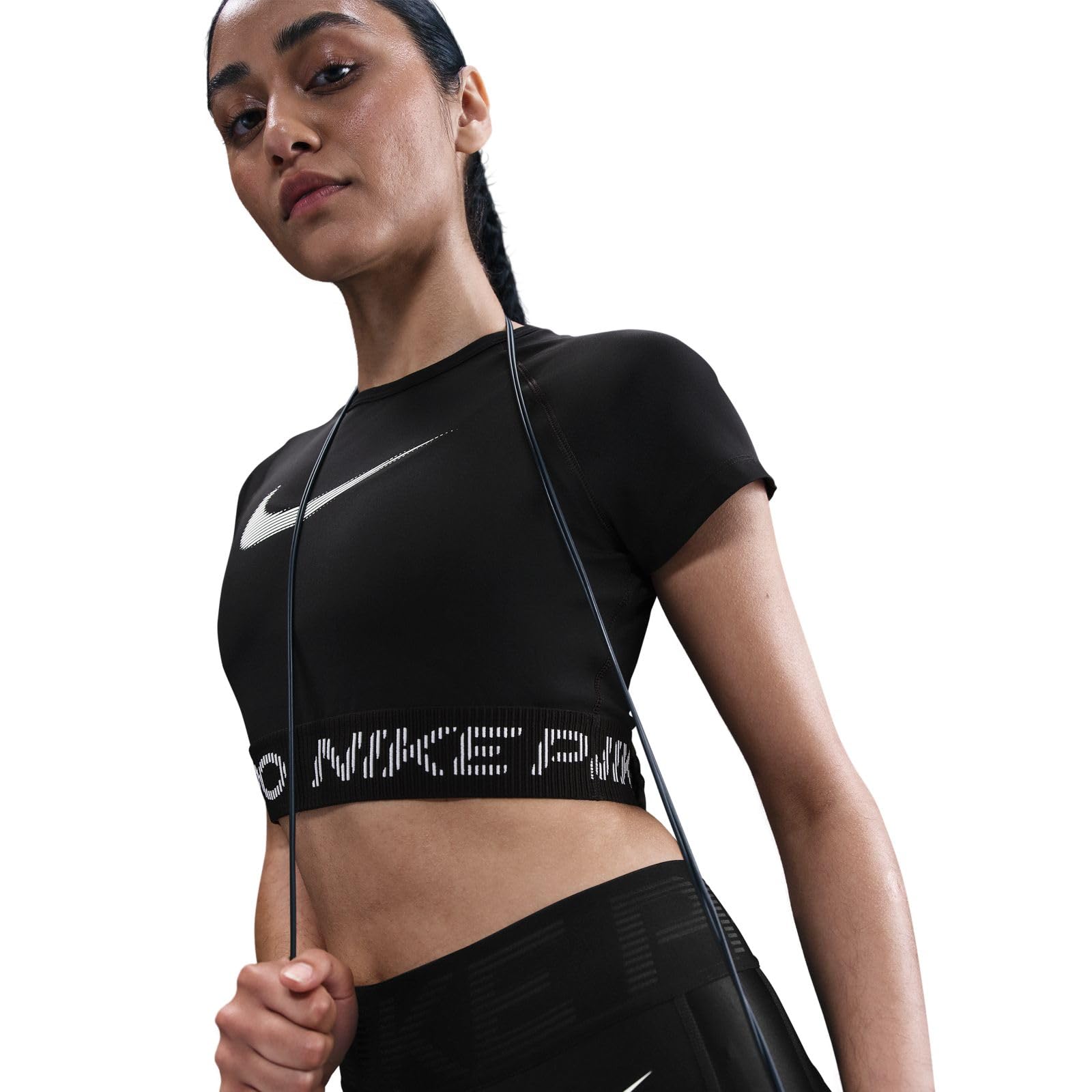 NIKE Koszulka z krótkim rękawem Kobiety Nike Pro Dri-fit Kürzer Geschnittenes Kurzarmshirt Mit Grafik Für Damen