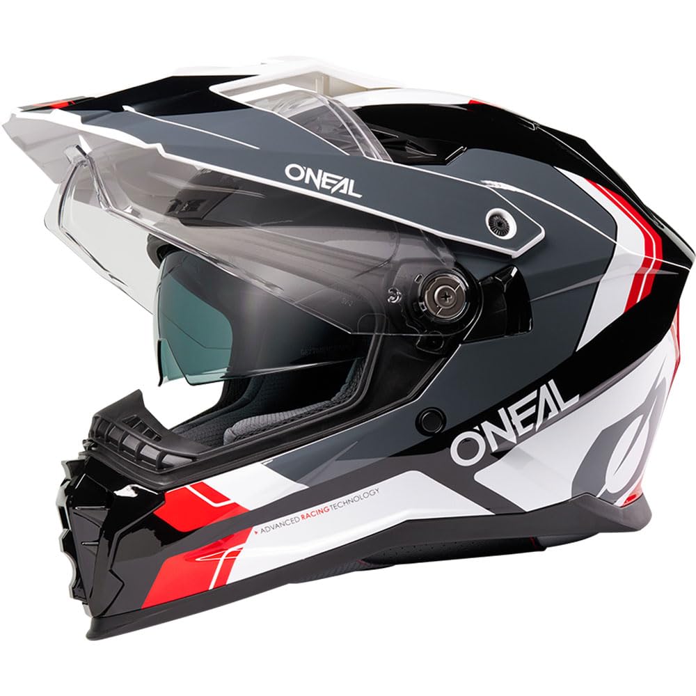 Oneal D-SRS NOMAD Casco da enduro, nero/bianco/rosso, M (57/58)