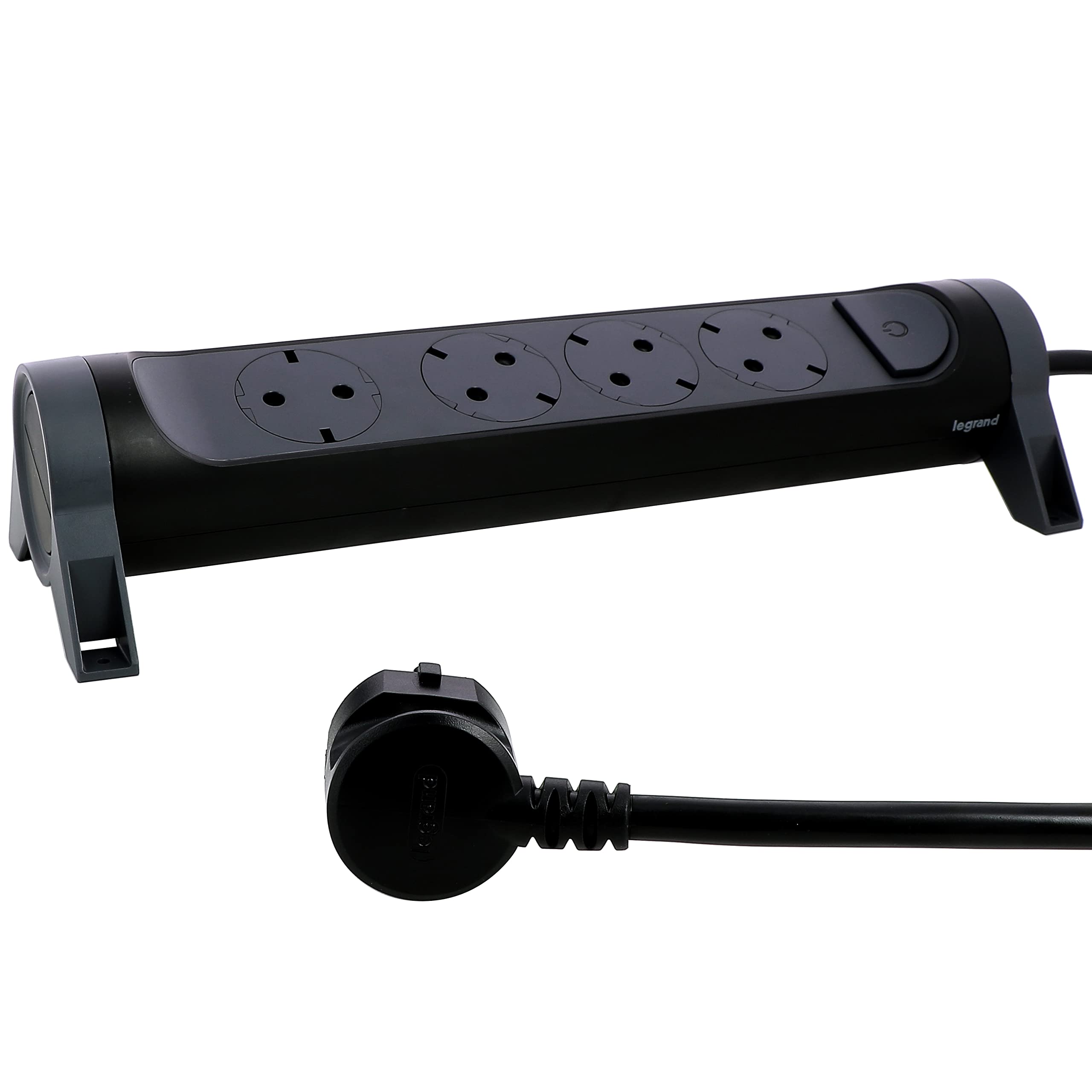 LEGRAND Regleta de enchufes con protección contra sobretensión, con Interruptor, Base múltiple con 6 Tomas de Corriente, Cable de 1,5 m, Color Blanco/Gris Oscuro 694509 — view 7