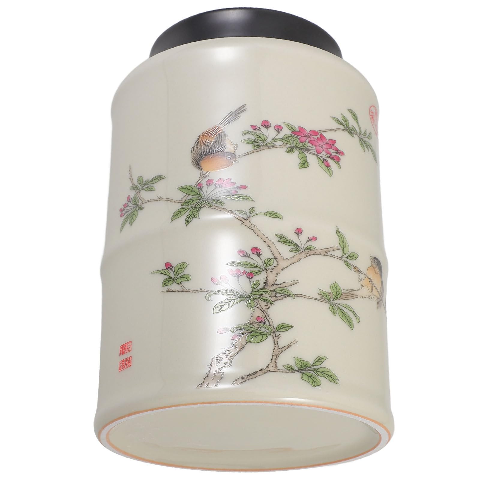 SOLUSTRE Barattolo in Ceramica Ermetico da 250ml con Coperchio per Conservare Tè e Alimenti Secchi, per Cucina e Decorazione da Tavolo