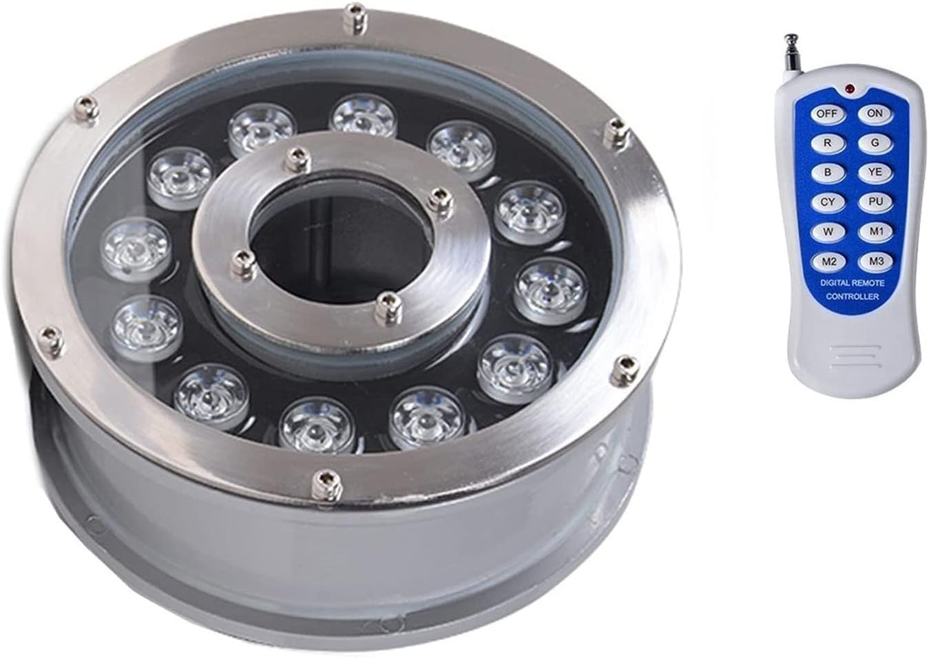 Projecteurs LED sous-marins RGB 18W avec télécommande pour piscine - 8
