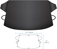 Vista 6 de BDK Cubierta de parabrisas para protección contra hielo, nieve y granizo - Protector magnético impermeable para invierno, protector contra
