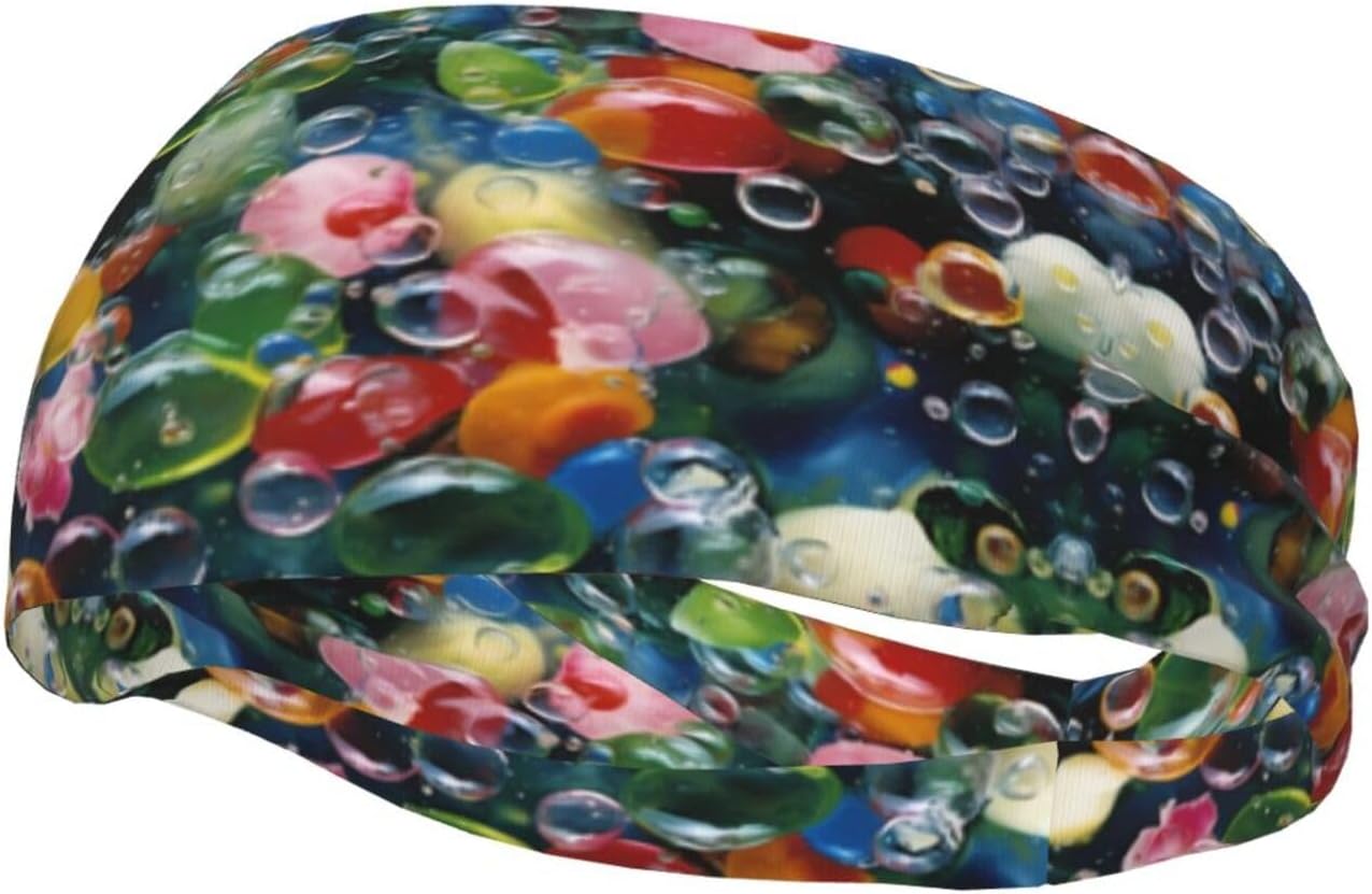 Colorful Soap Bubbles Sports Sweatband – Stay Dry & Confident During Every Workout