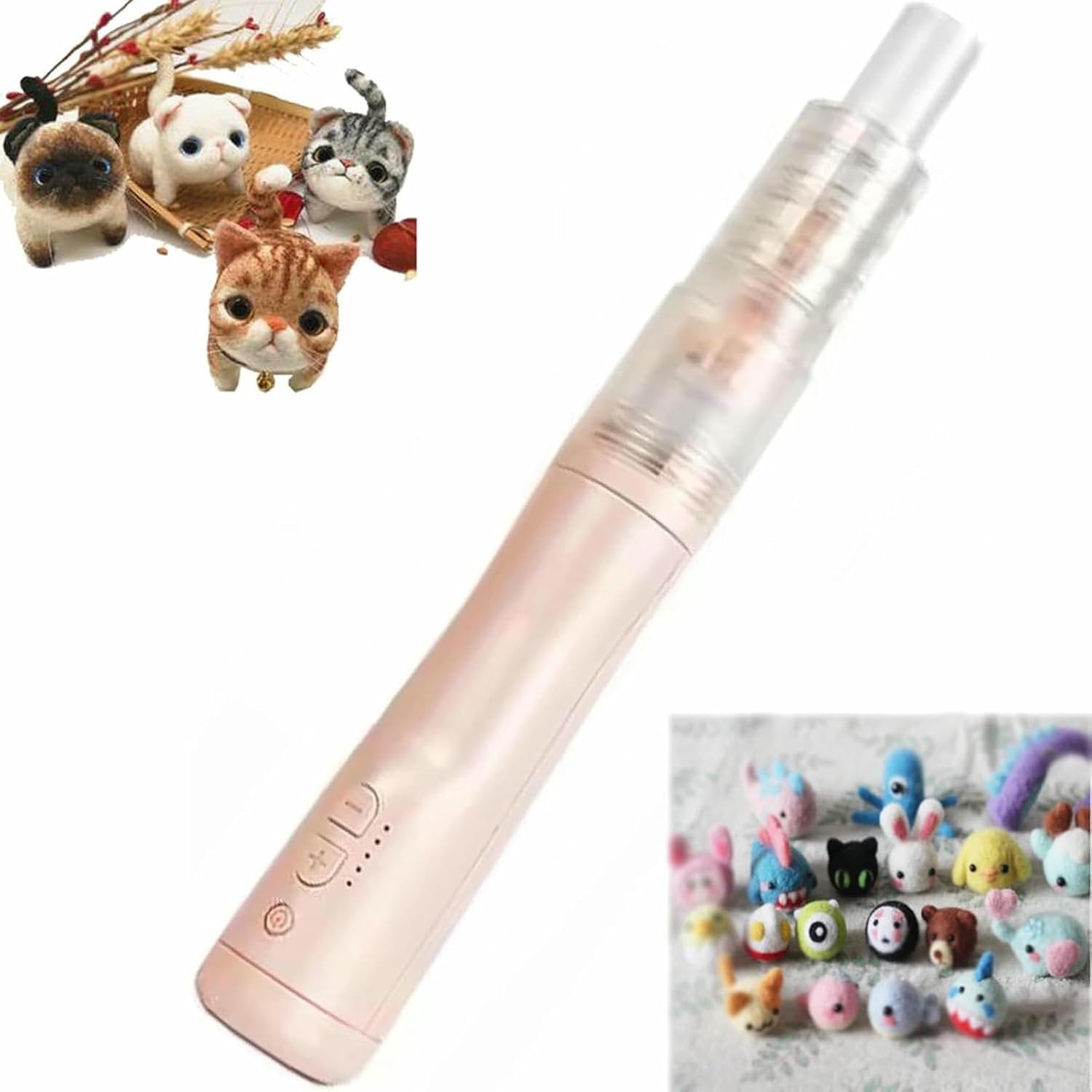 Handheld Needle Felting Machine for DIY Wool Painting, Electric Felting Needle Machine Kit, 5 Speed Adjustment, 180000R/min High Efficiency Speed, Wool Felt Stitching for Felting Animals