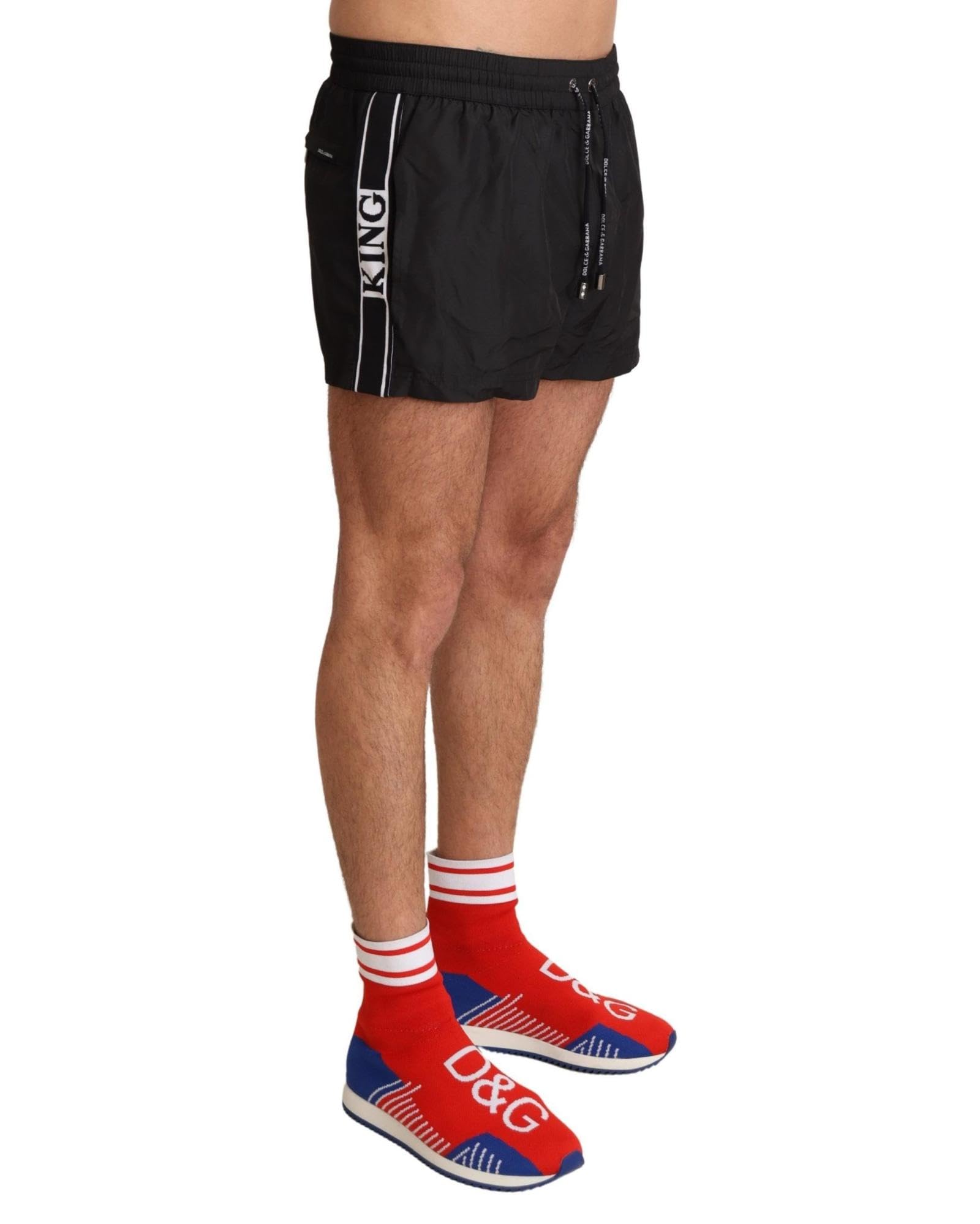 Dolce & Gabbana Black King Męskie Szorty Kąpielowe Stroje Kąpielowe