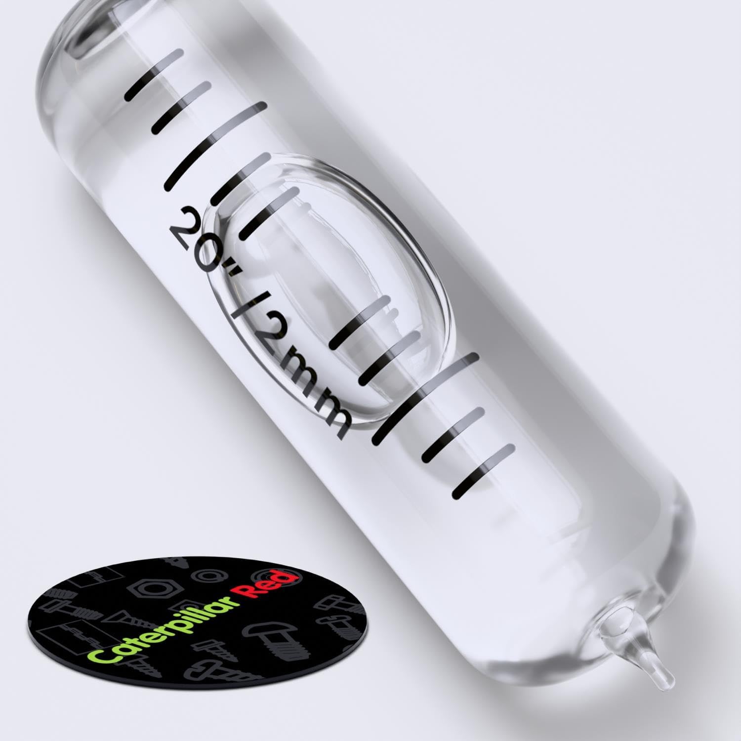 Replacement Level Glass Vial, Spirit Bubble Level, with nib, Accurate, 35mm x 11mm, 1-3/8" x 7/16" - Transparent Clear
