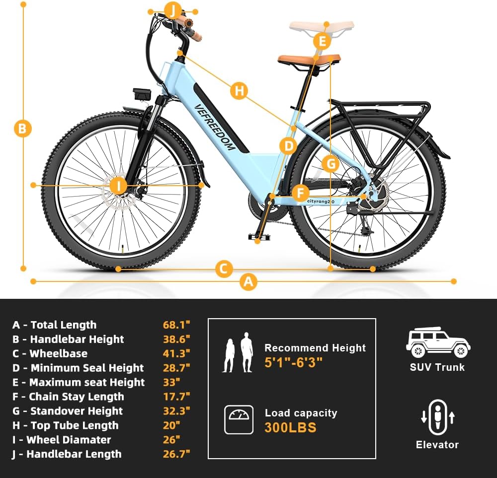 SASIKEIBIKE Electric Bike for Adults 1000W 1500W Peak Motor 15AH 20AH Removable Battery 70Miles 80Miles 25MPH 30MPH UL 2849 Certified Electric Commuter Bike Front Suspension Ebike