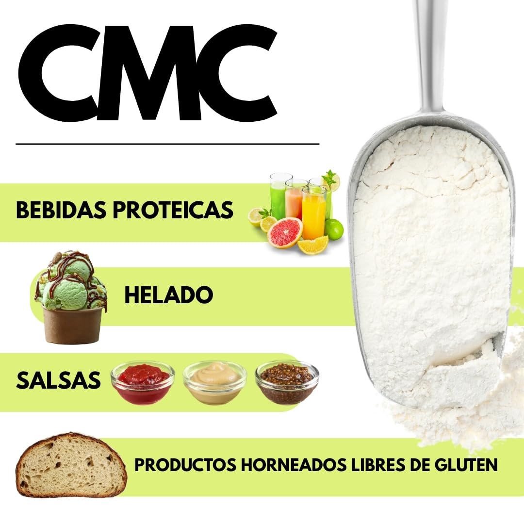 Saporepuro CMC 1 kg - ideal para helados, geles, decoraciones y pastas - Excelente agente gelificante y estabilizante