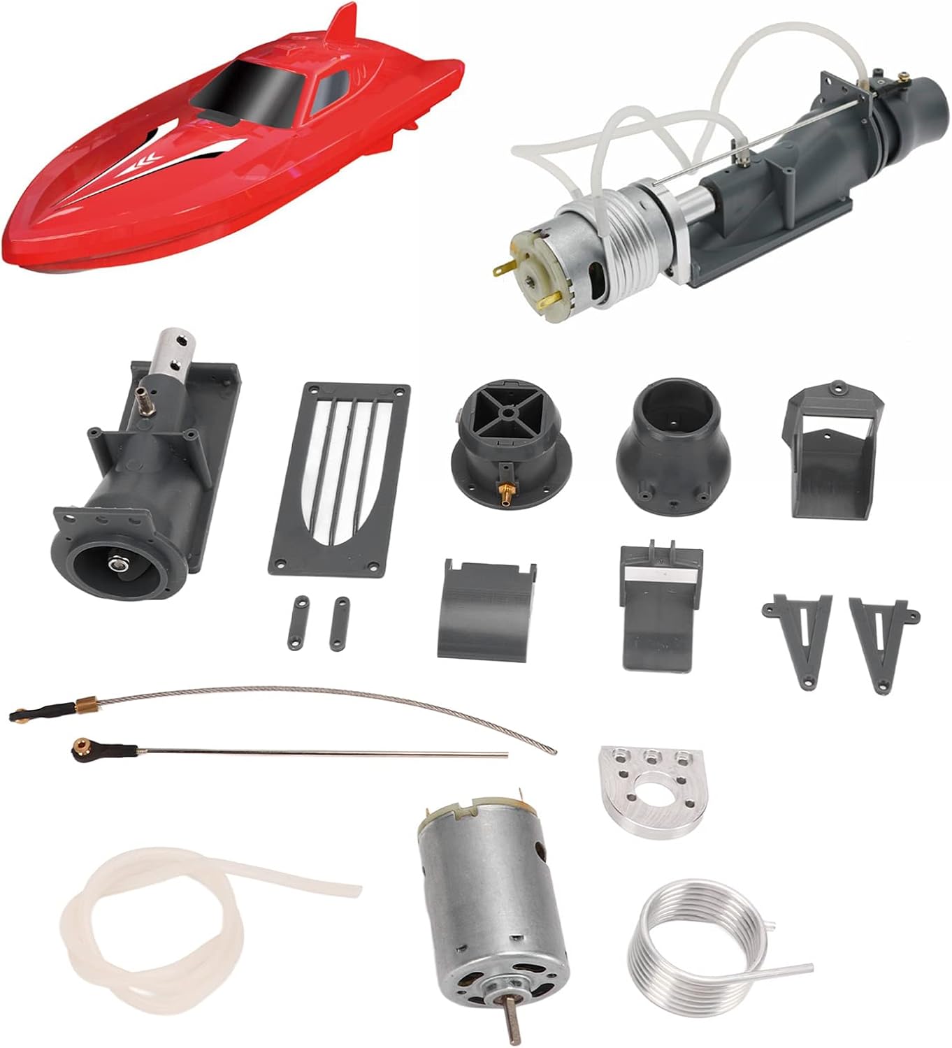 26mm RC Boat Jet Thruster Pump Set, 540 Brushed Motor with Cooling Tube