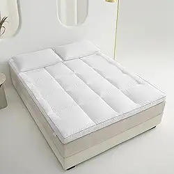 Colchão De Futon Japonês Topper Dobrável Para Dormir Melhor, White, 39 * 79in