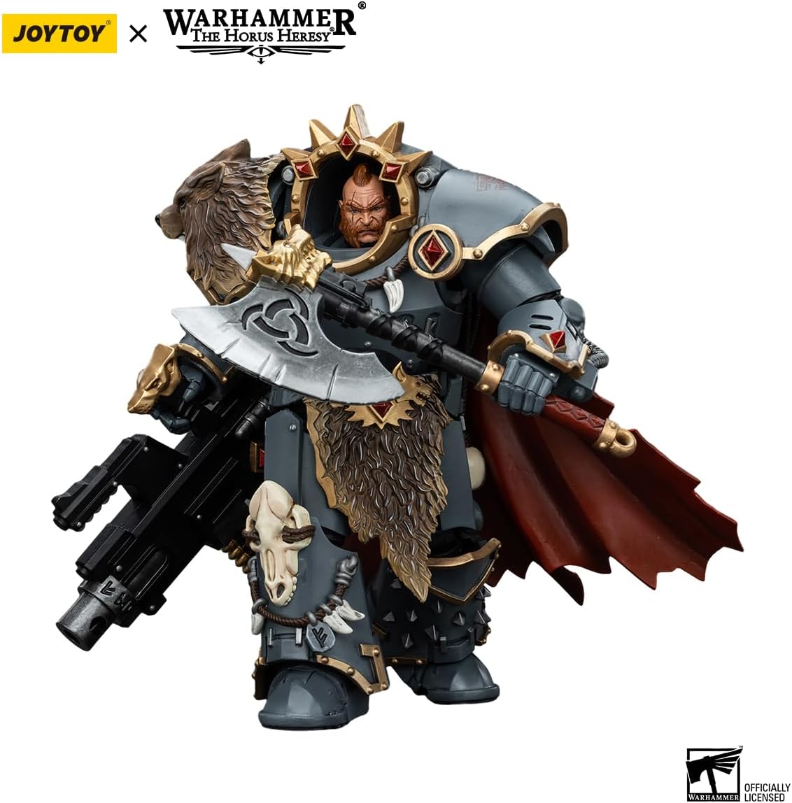 JOYTOY Warhammer The Horus Heresy Space Wolves Hvarl Red-Blade, 1:18 Scale Action Figure Mecha Joy Toy Collection Model 5.6in