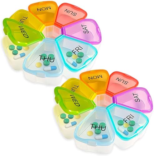 Organizador de píldoras, organizador semanal de píldoras, pastillero, organizador de medicamentos, pastillero, contenedor de píldoras, pastillero de