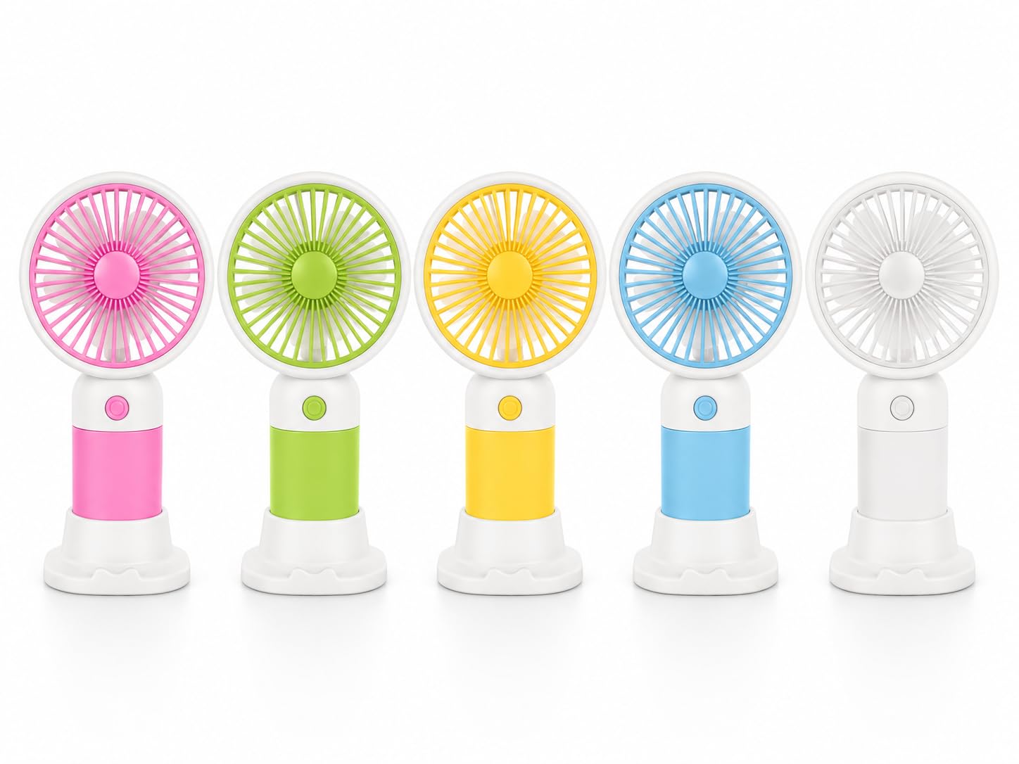 Trendy Hubs Mini Korean Portable USB Rechargeable Electric Fan for Travel, Office, Makeup, Kitchen & Outdoor Low Noise & Lightweight with USB Cable (Multicolor)-picture-33