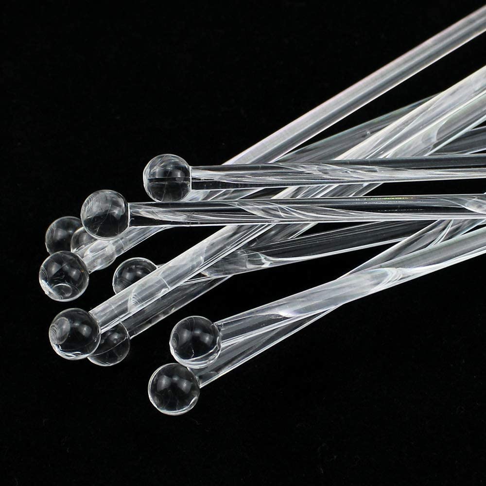 Bastoncini da Cocktail,Forreen 20 Pezzi Bastoncini per Cocktail Acrilico Colorati Cucchiai da Cocktail Riutilizzabili Plastica Drink Agitazione Bastoncini per Bar Partito Cafe Frutta Succo,23cm