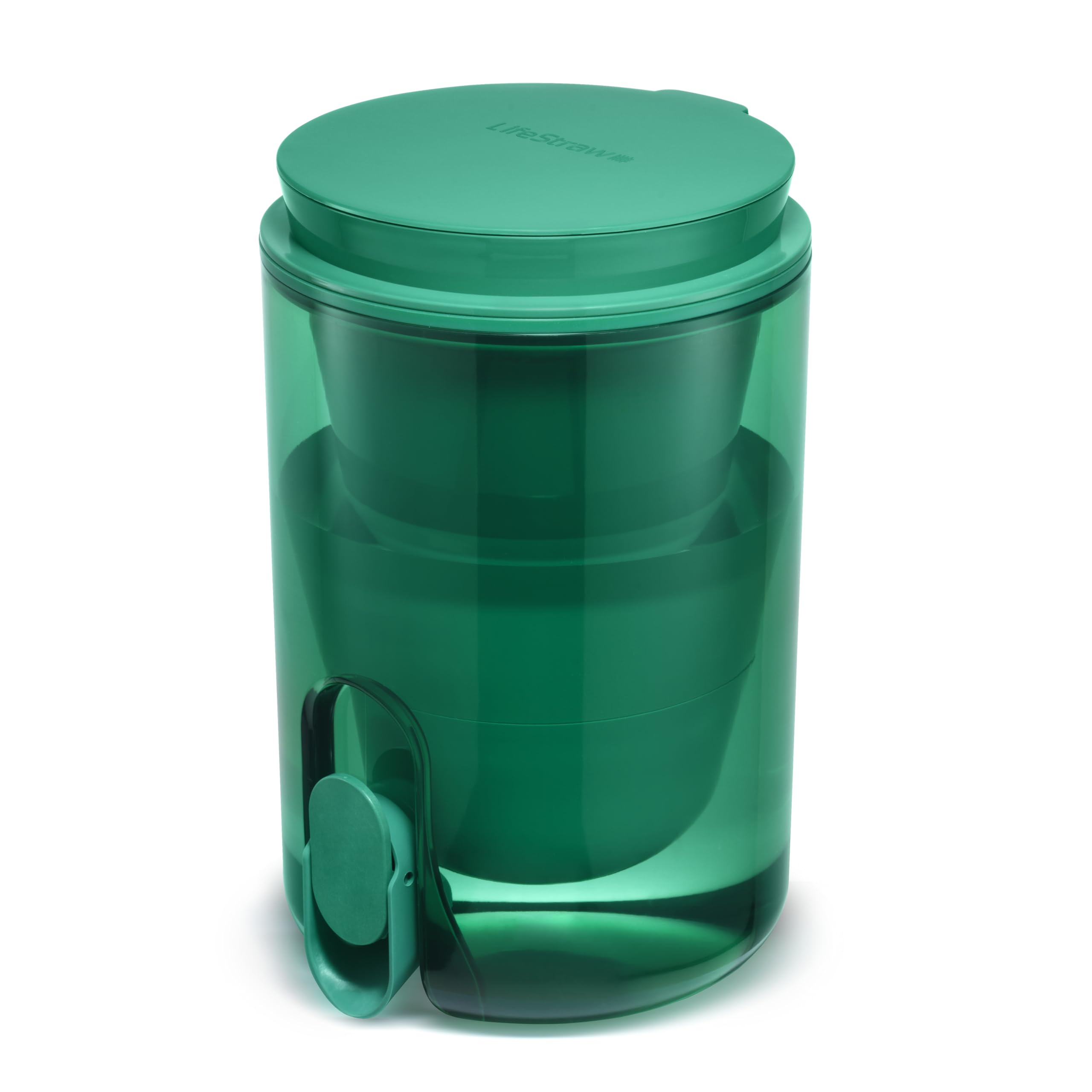 LifeStraw Home Studio Water Filter Dispenser, 10-Cup, Jade Green, BPA-Free Designed for Everyday Protects Against Bacteria, parasites, microplastics, PFAS, Lead, and Improves Taste