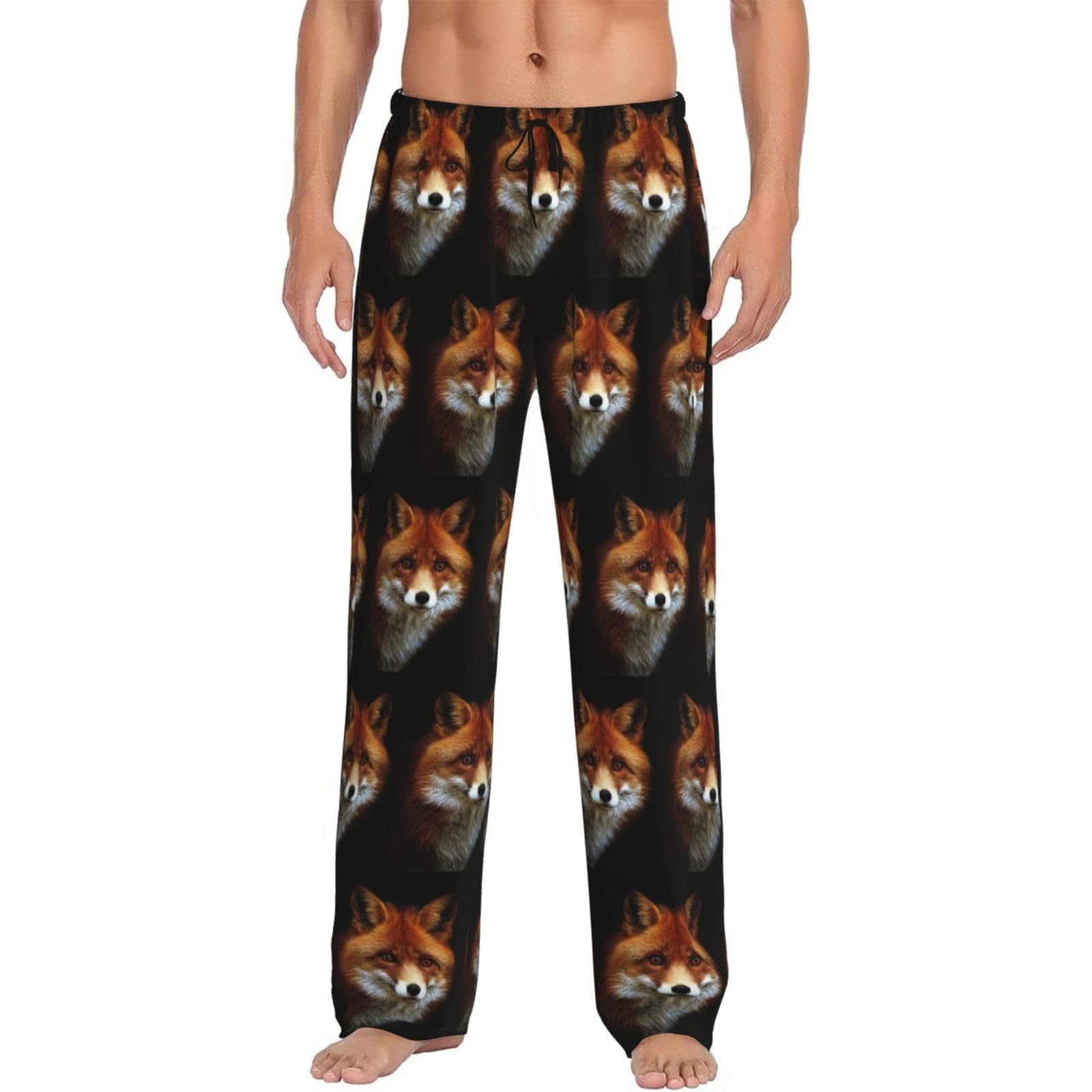 Fox Mens Pj Pajama Pants Bottoms Lounge Sleepwear Pjs With Pockets And Drawstring