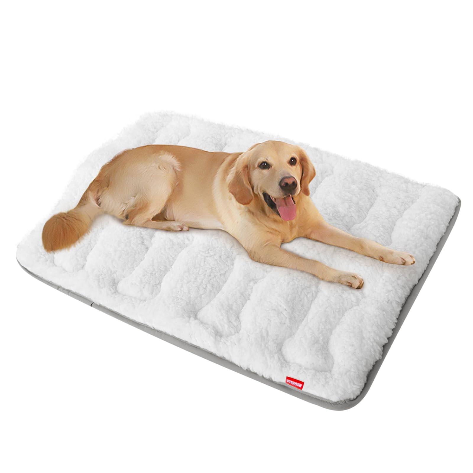 Moonsea Soft Plush Dog Bed Crate Mat, 48" X 30", Anti-Slip Bottom, Machine Washable, 3 Layers of Material for Ultimate Comfort